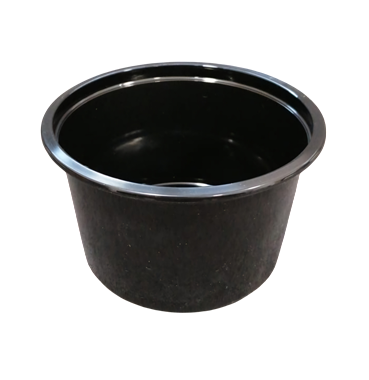Miska PP pod zgrzew czarna fi 115mm 450 ml